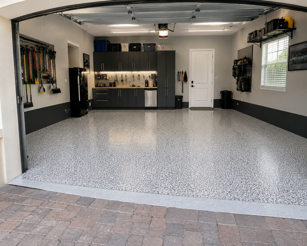 Epoxy floor coating in Naples, Florida by SWFL Coatings